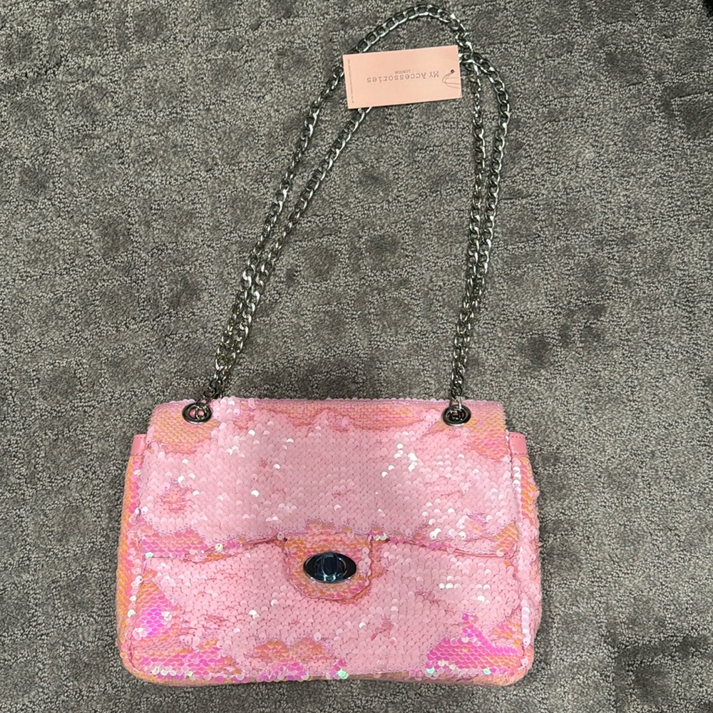 NWT Pink Sequin Purse